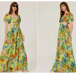 Staud Coliseum Linen Cutout Dress Size 6 *READ FLAW*